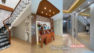 Read more about the article Mẩu Nhà 1 trệt 1 lửng có sân vườn 9x21m – Thiết kế full nội thất tại KDC Sao Mai P8 TP Cà Mau